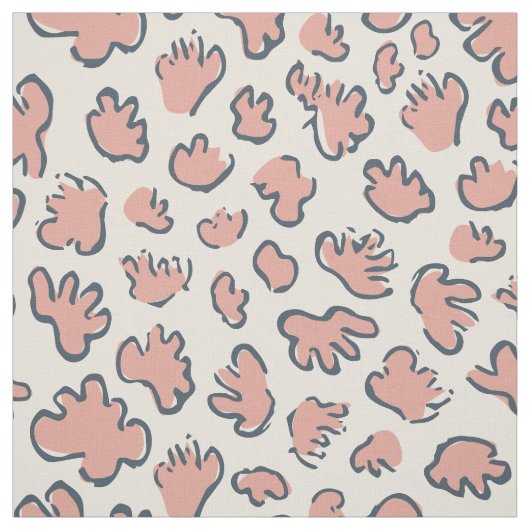 Dense Organic Terrazzo | Abstract Blush Peach ファブリック (見本)