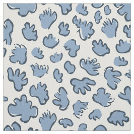 Dense Organic Terrazzo | Abstract Dusty Bluebell ファブリック