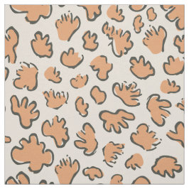 Dense Organic Terrazzo | Abstract Muted Apricot ファブリック