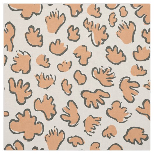 Dense Organic Terrazzo | Abstract Muted Apricot ファブリック (見本)