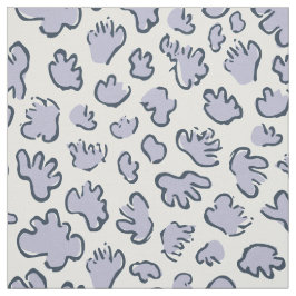 Dense Organic Terrazzo | Abstract Pale Periwinkle ファブリック