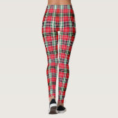 Dense Red Green Holiday Plaid Texture レギンス (裏面)