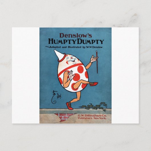 Denslow's Humpty Dumptyヴィンテージブックカバー ポストカード (正面)