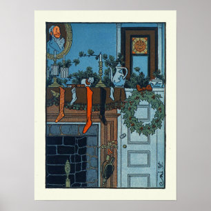 Denslow's Night before Christmas - Vintage Print ポスター