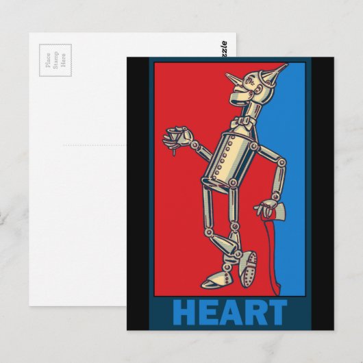 Denslow's Wizard of Oz:ハート ポストカード (正面/裏面)