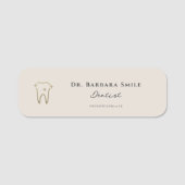 Dental Aesthetic Dentist Sand Beige 名札 (正面)