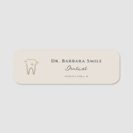 Dental Aesthetic Dentist Sand Beige 名札