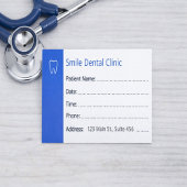 Dental Appointment Cards Dentist Office Blue 予約カード