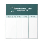 Dental Appointment Log Sheet for Clinics ノートパッド (正面)