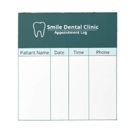 Dental Appointment Log Sheet for Clinics ノートパッド