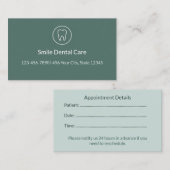 Dental Appointment Reminder Cards for Clinics 予約カード (正面/裏面)