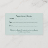 Dental Appointment Reminder Cards for Clinics 予約カード (裏面)