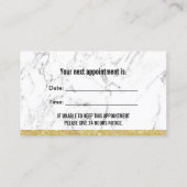 Dental Appointment Trendy Turquoise Marble Dentist 予約カード (裏面)