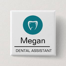 Dental Assistant Custom Tooth Logo 缶バッジ