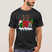 Dental Assistant Merry Christmas Leopard Plaid Too Tシャツ (正面)