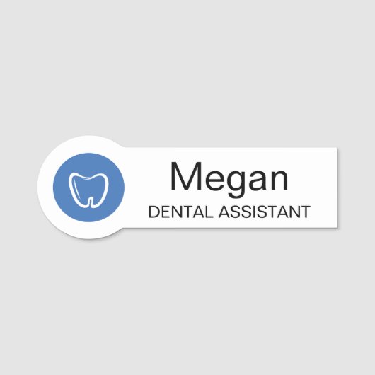 Dental Assistant Modern Name Tag Professional  名札 (正面)