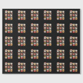 Dental Christmas Cute Teeth Dentist Santa Hat Xmas ラッピングペーパー (フラット)