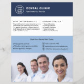 Dental Clinic Custom Logo Photo QR チラシ (正面)