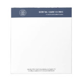 Dental Clinic Dentist Professional Logo ノートパッド (正面)