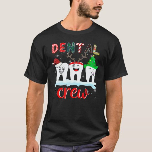 Dental Crew Teeth Dentist Christmas Xmas PJ Pajama Tシャツ (正面)