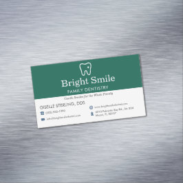 Dental Dentistry Office Green マグネット名刺
