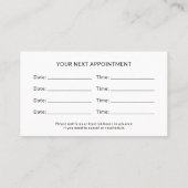 Dental Dentistry Professional Reminder Multiple 予約カード (裏面)