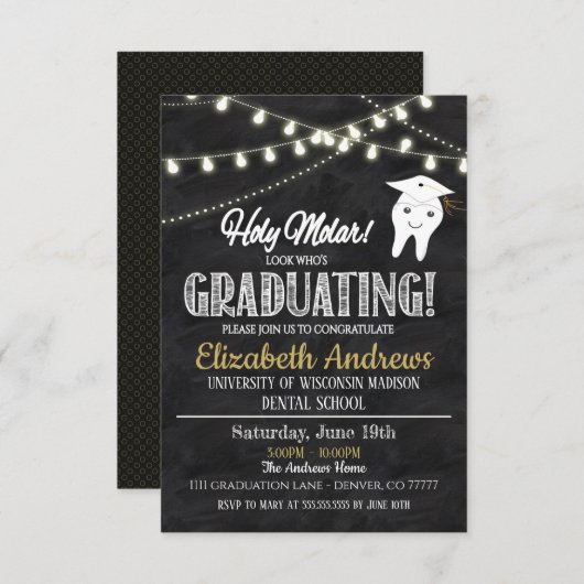 Dental Graduation Invitation 招待状 (正面/裏面)