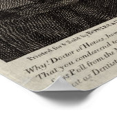 Dental History Funny Antique Dentist Caricature ポスター (角)