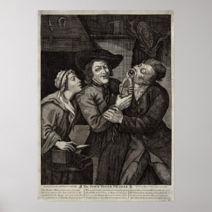 Dental History Funny Antique Dentist Caricature ポスター