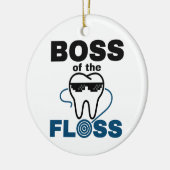 Dental Hygienist Boss of the Floss セラミックオーナメント (左)