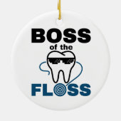 Dental Hygienist Boss of the Floss セラミックオーナメント (裏面)