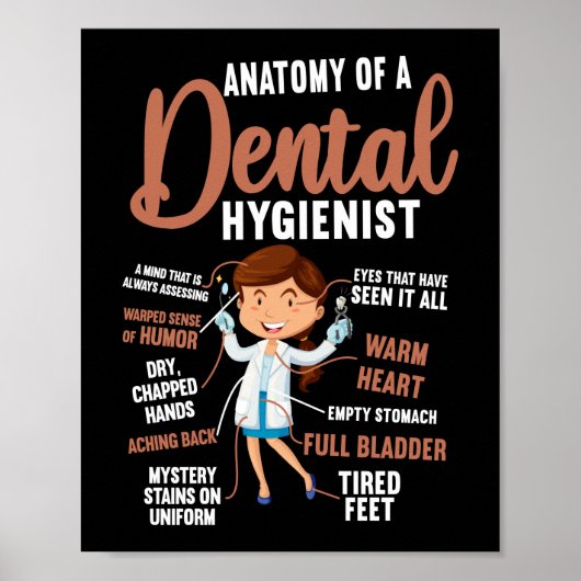 Dental Hygienist Dental Anatomy Of A Dental ポスター (正面)