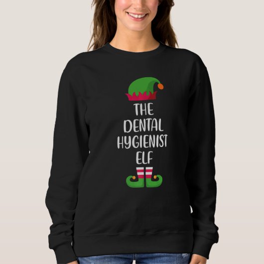 Dental Hygienist Elf Family Matching Group Christm スウェットシャツ (正面)