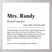 Dental Hygienist Personalized Gift Poster ポスター (正面)