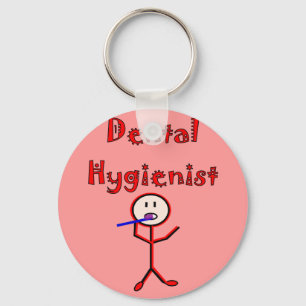 Dental Hygienist Stick Person With Toothbrush キーホルダー