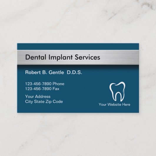 Dental Implants名刺 予約カード (正面)