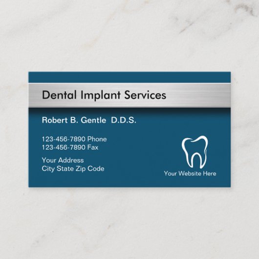 Dental Implants名刺 予約カード (正面)