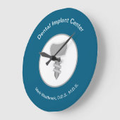 Dental Implants Theme Waiting Room Wall Clocks ラージ壁時計 (傾斜)