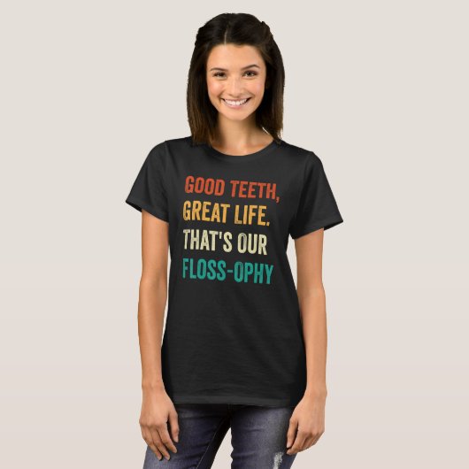 Dental Lab Tech Technician Assistant Good Teeth Fl Tシャツ (正面フル)