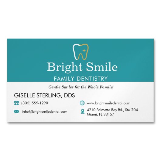 Dental Office Dentistry マグネット名刺 (正面)
