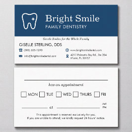 Dental Office Tooth Icon Appointment Reminder 名刺