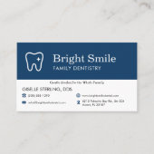 Dental Office Tooth Icon Appointment Reminder 名刺 (正面)