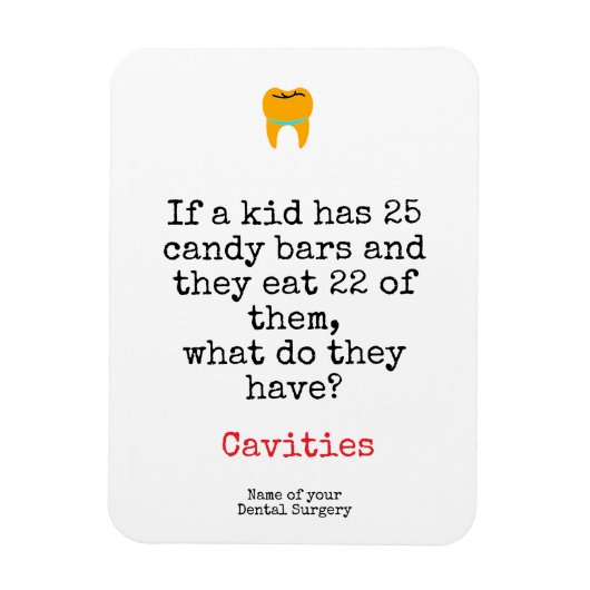 Dental Oral hygiene cavities custom マグネット (縦)