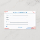 Dental Reminder Cards for Clinic Appointments 予約カード (裏面)