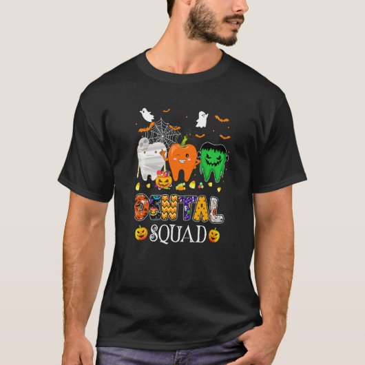 Dental Squad Dentist Halloween Costume Spooky Pump Tシャツ (正面)