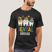 Dental Squad Jester Mask Teeth Dentist Mardi Gras Tシャツ (正面)