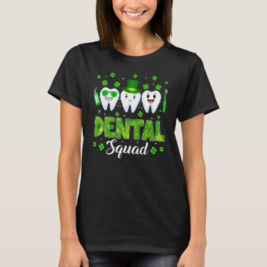 Dental Squad Leprechaun Teeth St Patricks Day Toot Tシャツ (正面)