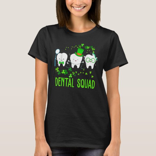 Dental Squad Leprechaun Teeth St Patricks Day Toot Tシャツ (正面)