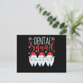 Dental Squad Teeth Dentist Merry Christmas ポストカード (スタンド正面)