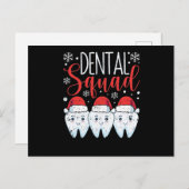 Dental Squad Teeth Dentist Merry Christmas ポストカード (正面/裏面)